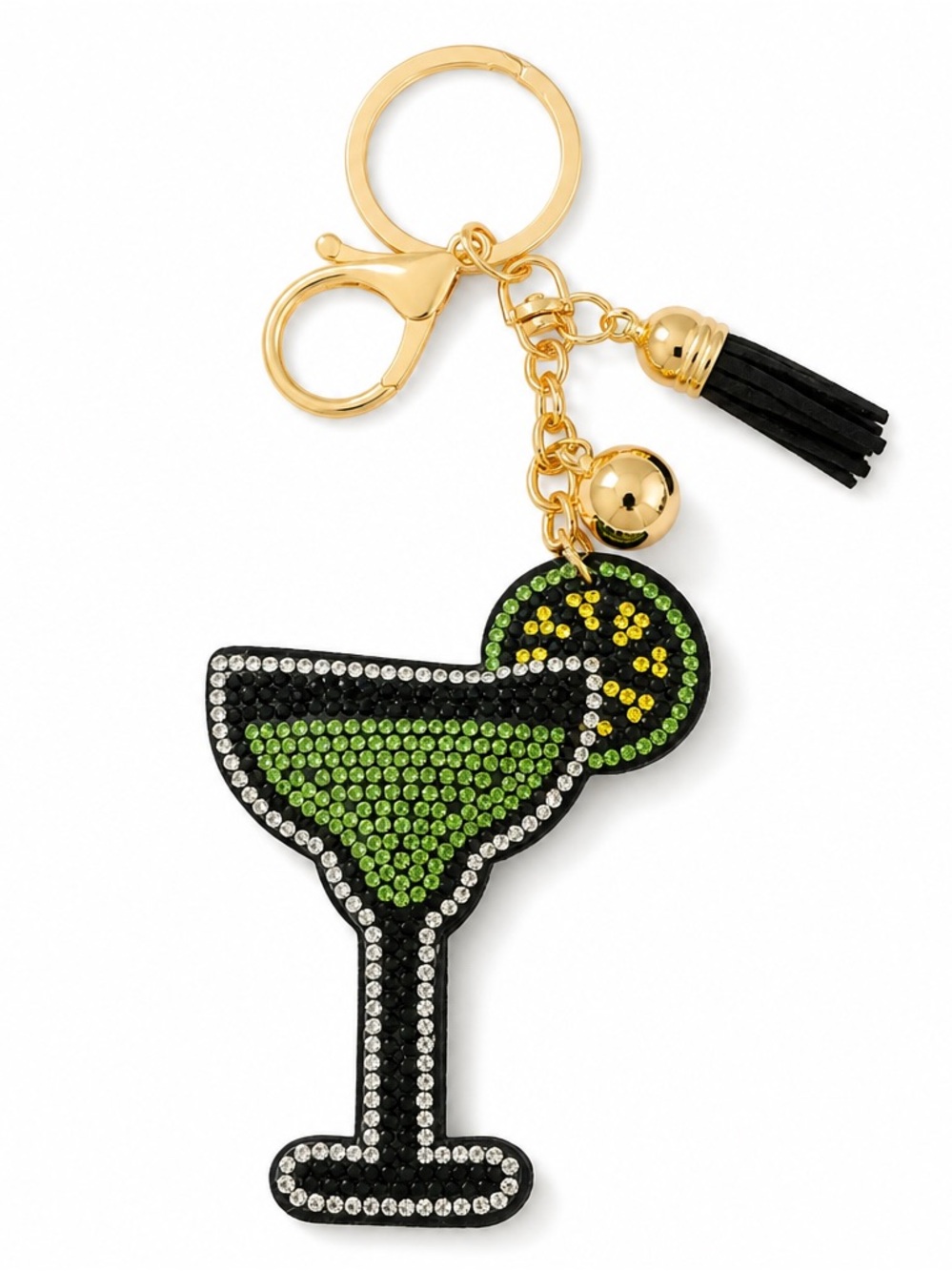 Rhinestone Margarita Keyring bag backpack charm